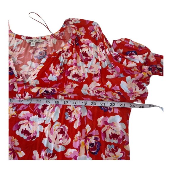 The Pioneer Woman Womens Red Floral Print Dress Size XXL 3-4 Sleeve - Picture 5 of 15